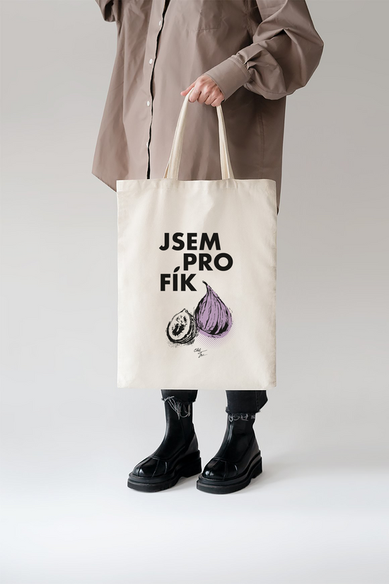BIO plátěná taška s mojí ilustrací: Jsem PRO FÍK