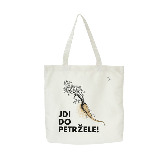 BIO plátěná taška s mojí ilustrací: Jdi do petržele!